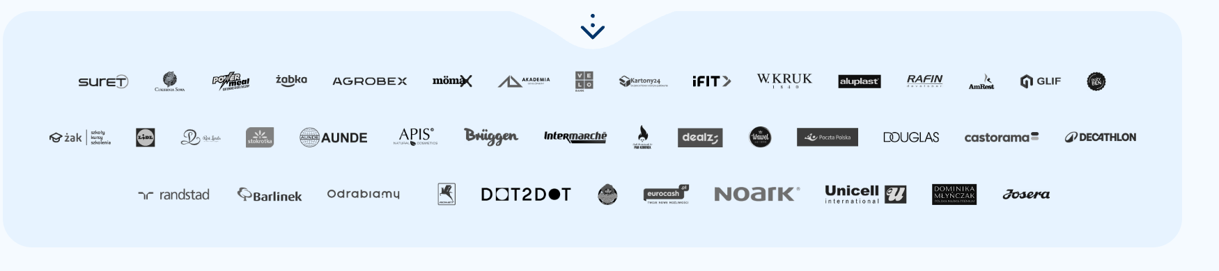 Logotypy marek, dla których realizowaliśmy kampanie OOH